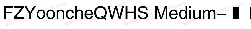 FZYooncheQWHS Medium字体转换